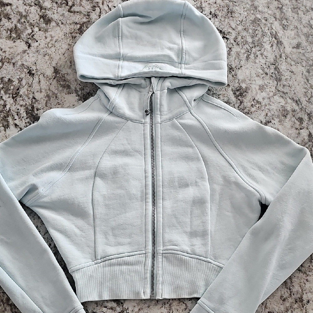 Women's Sky Blue Half Zip-Up Hoodie Scuba Lululemon Size 2